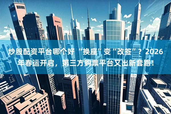 炒股配资平台哪个好 “换座”变“改签”？2026年春运开启，第三方购票平台又出新套路！